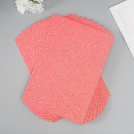 Foamiran glitter 2 mm, 20x30 cm, pink-1