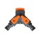 Distributor 2-channel, internal thread 3/4 ", quick-sitting connection, rubberized plastic, Greengo