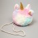 Children's fur bag "Unicorn", 16x3x13 cm