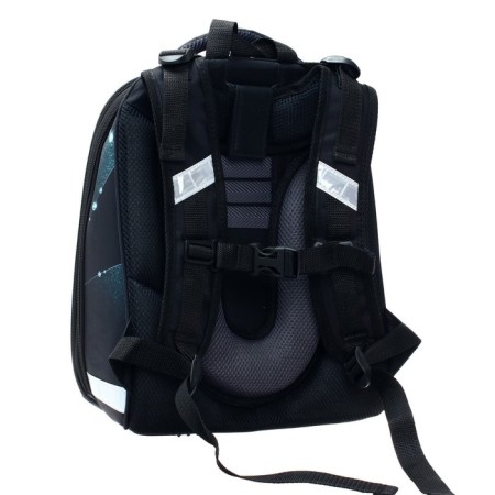 School backpack 38 x 30 x 16 cm, ergonomic back, stavia "black cat", black-3
