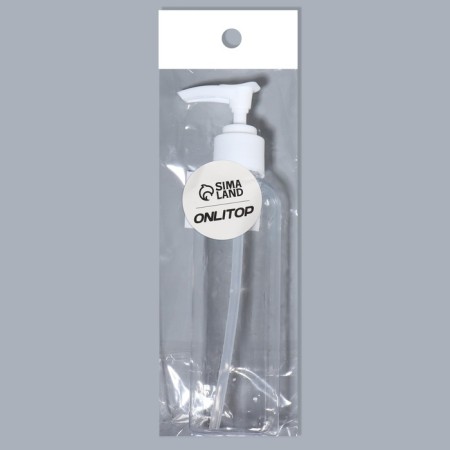 A bottle for storage, with a dispenser, 200 ml, white/transparent color-7