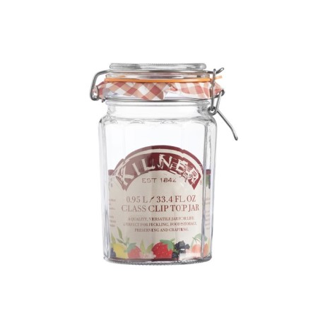 Банка гранёная Kilner Clip Top, стекло, 950 мл-1