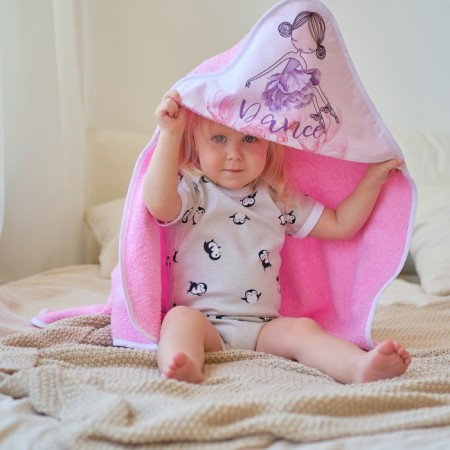 A children's crumb I "Flower Dancer", 75x75 cm, 100% cotton. 340g/m2-1
