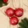Set of balls plastic D-8 cm, 3 pcs "retro" red