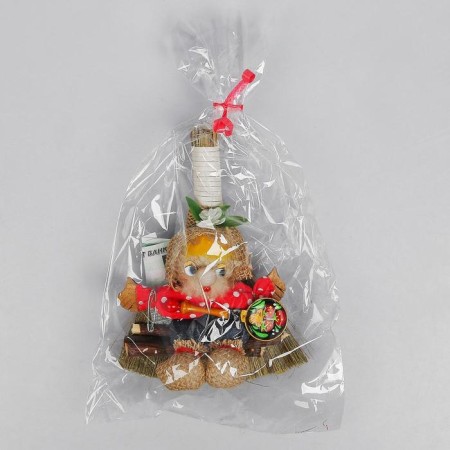 Amulet "Money", on a broom, mix-4