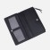 Women's wallet on the button, black color