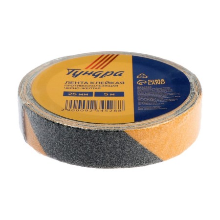 The adhesive tundra ribbon, anti-slip, black and yellow, 25 mm x 5 m-1