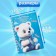 Notebook Gift Book on the comb 80l, line, color block, PVC cover 3D Bear (17.6x13.5cm) 105