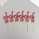Decor for creativity "Red Snake" 12.5 cm (set 6 pcs)