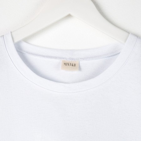 Women's T -shirt Minaku with a proprietary print, white color, size 46-7