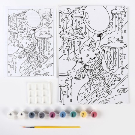 Picture on numbers for kids "Magic Stories" "Little Fox"-1