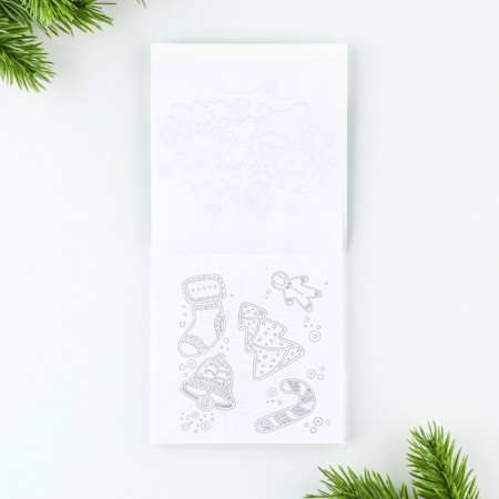 Gift New Year's set: notebook and wax crayons "Happy New Year"-4