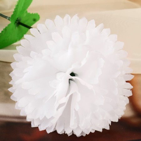 Artificial flowers "Carnation Trio" 11x58 cm, white-1