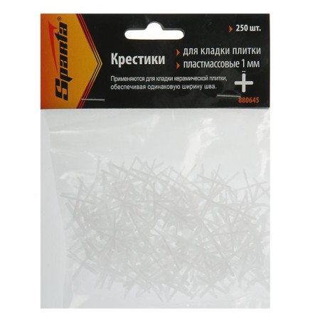 Crosses for laying tiles Sparta, 1.0 mm, in package 250 pcs-1