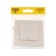 Tot Matte Glass switch, 10 a, 1 cl., With backlight, hidden, glass, beige