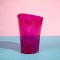 Pot for orchids, 1.3 l, 13.6 × 14.1 × 20 cm, plastic, transparent raspberry