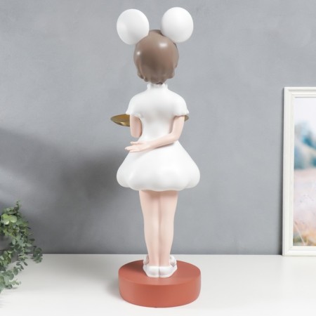 Souvenir Polystone stand "Baby with ears, in a white dress" D = 26 cm 81x40x40 cm-2
