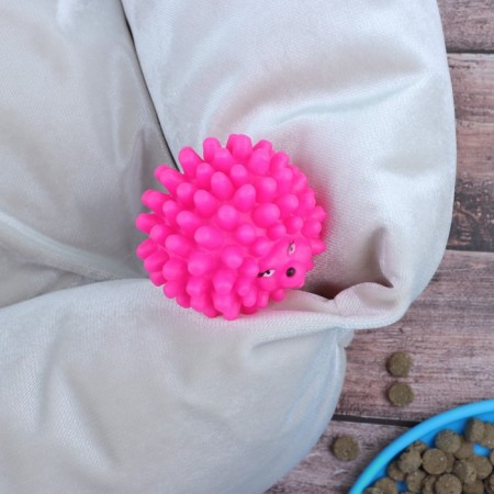 Brying toy "Hedgehog" Small for dogs, 6.5 cm, pink-1