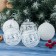 Set of balls plastic D-8 cm, 5 pcs "frost" white