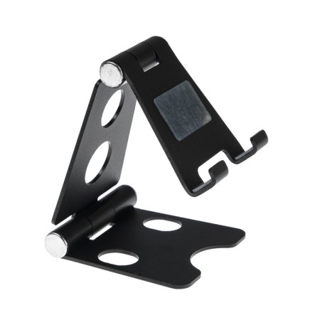 Phone stand, tilt regulator, wire connector, metal, black-2