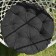 Pillow for swing "Tina", diameter 60 cm, black color