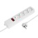 Network filter Unit, 4 nests, 3 m, 15 a, 3000 W, with salary, white
