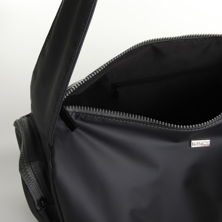Sports bag with lateral pockets, gray color-3