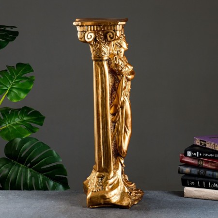 Column "with a girl" bronze 67cm-1