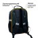 School backpack, 39 x 24 x 19 cm, ergonomic back, calligrata a "football", black