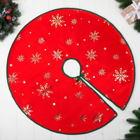 A clearing under the Christmas tree "Cozy fairy tale" Snowflake, 74 cm, red-1