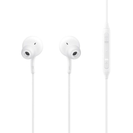 Headphones Samsung EO-IC100 (EO-IC100Bwegru), 1.2M, vacuum, microphone, white-1