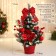 Christmas tree decor "Festive" flower bow Balls Berry, 16x35 cm, red