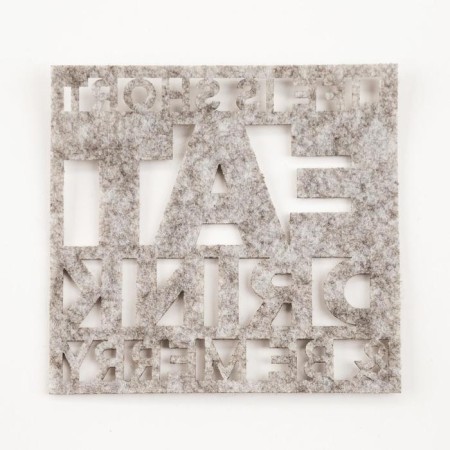 Cupaman "Be Merry" gray, 10 x 9.5, 100% p/e, felt-3