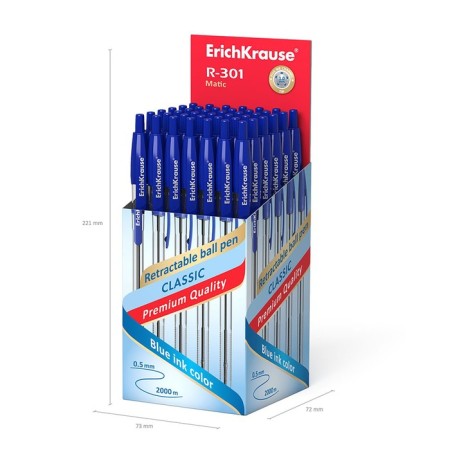 Handle Automatic Erich Krause R-301 Matic, blue rod, 1.0 mm ek 38509-5