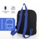 A backpack with a zipper, an outer pocket, the color is black