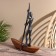 Souvenir "boat" Polim. resin, mane wood 28x9.5x37.5 cm