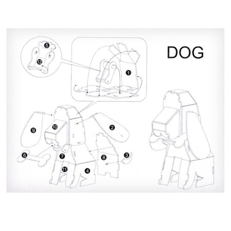 Set for creativity Sector 3d figures "Dog"-4