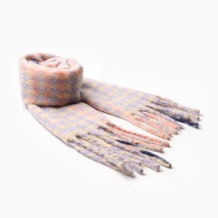 Female scarf, pink/lilac color, size 30x180