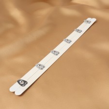Corset-stainer, 30 cm, white/silver color
