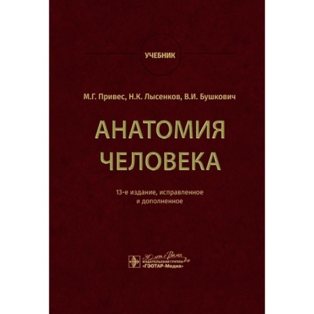 Human anatomy. Textbook. 13th edition, corrected and supplemented. Highlight M.G., Lysenkov N.K., Bushkovich V.I.