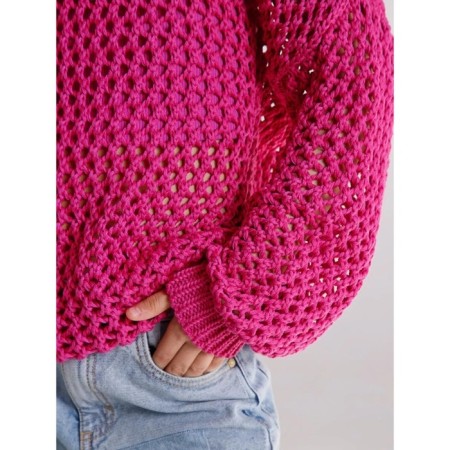 Свитер для девочки Amarobaby Knit Trend, рост 128 см, цвет розовый-2