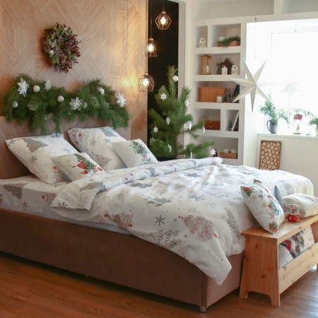 Ethel euro "Christmas spruce" 200*217cm, 240*220cm, 70*70cm-2 pcs
