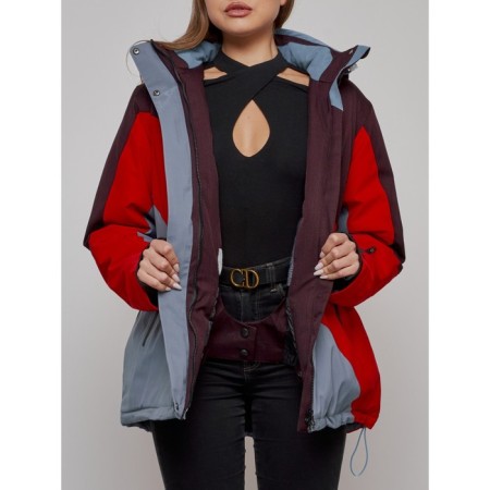 Ski jacket female, size 60, red color-7