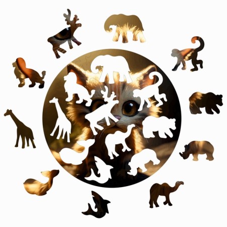 Figure puzzle "kitten", size 25 cm-1