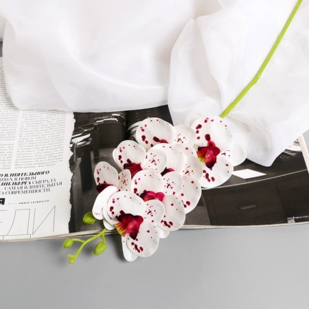 Artificial flowers "Extra Galant orchid" 60 cm D-8 cm, white-lilac