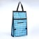 Folding bag on Velcro, 2 wheels, blue color