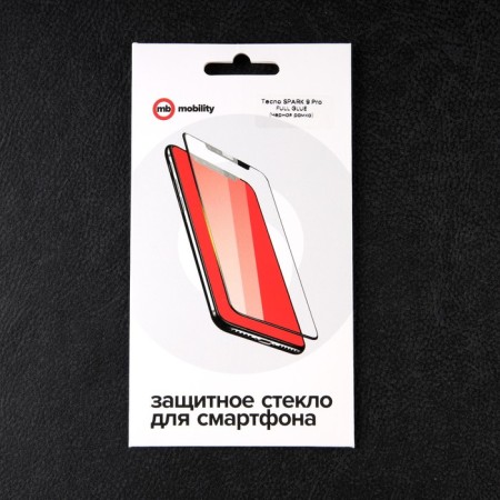 Protective glass Mobility, for Tecno Spark 9 Pro, full glue, black-2