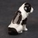 Porcelain figurine "Alabai Black-white", 10 cm, copyright painting