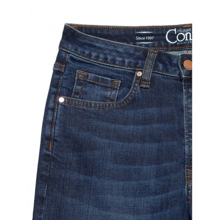 Women's jeans with a high landing CONTE Elegant Straight, size M, color Washed Indigo-2