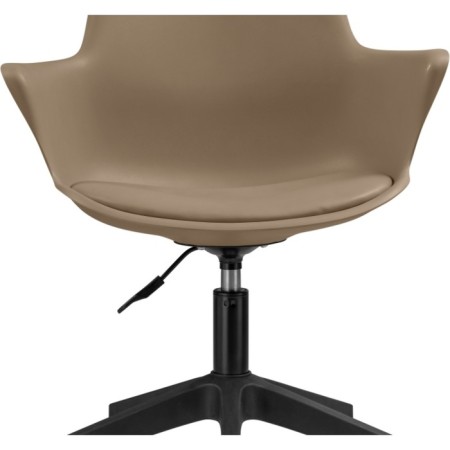 Computer chair Tulin plastic/eco -leather, black/beige 60x60x83 cm-5